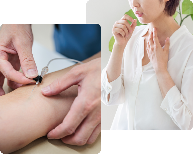 花粉やダニをはじめとした様々なアレルギー性疾患の治療に対応
